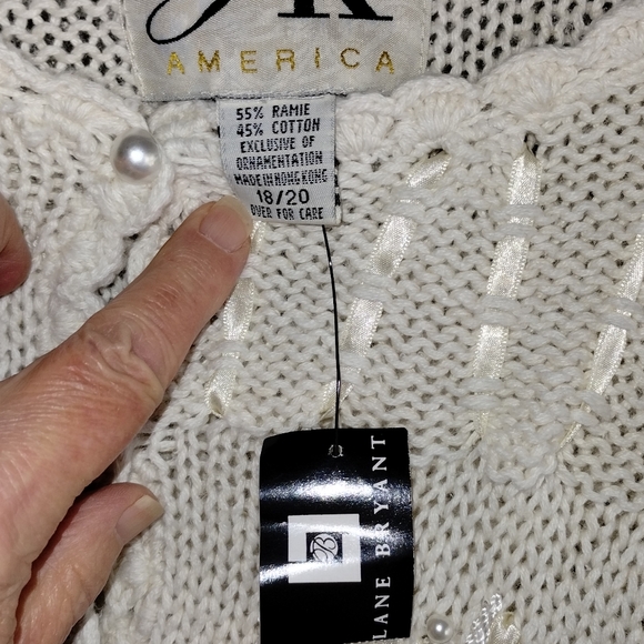 Vintage JK America Brand Cream Cardigan Sweater - Picture 9 of 11